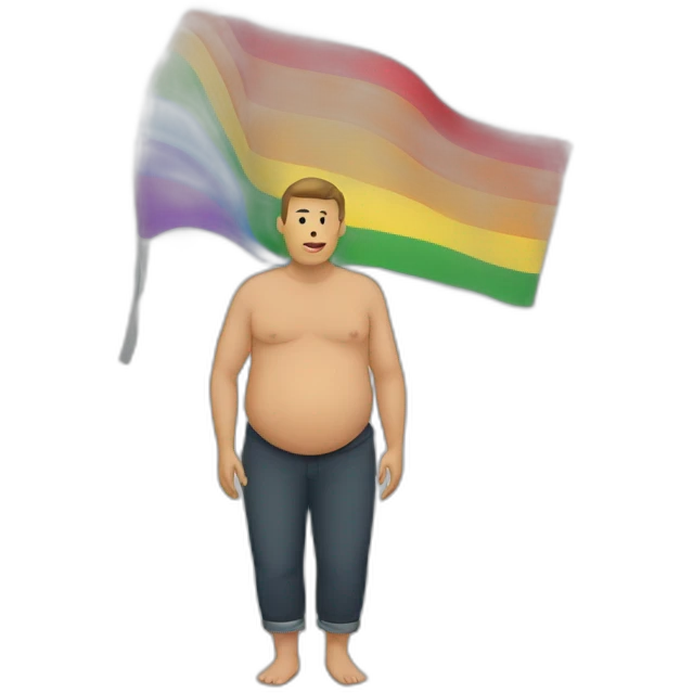Pregnant Man With Pride Flag emoji