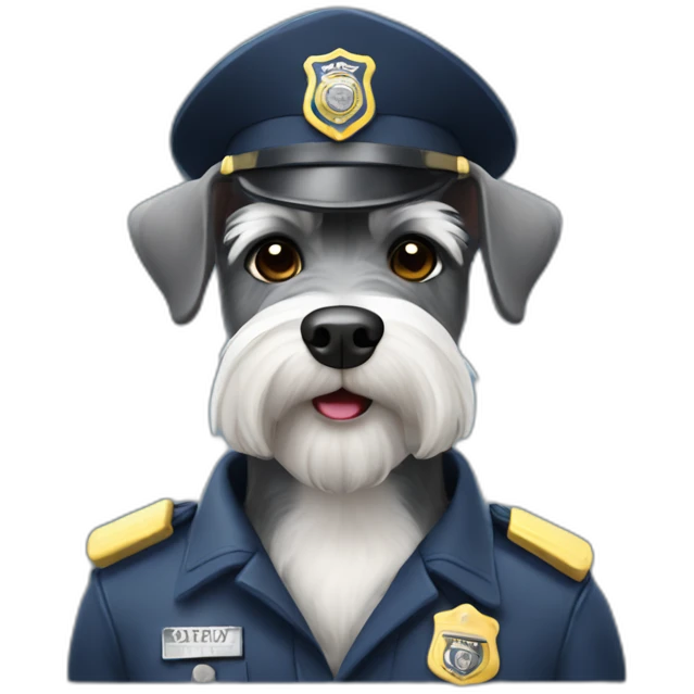 Schnauzer policeman emoji
