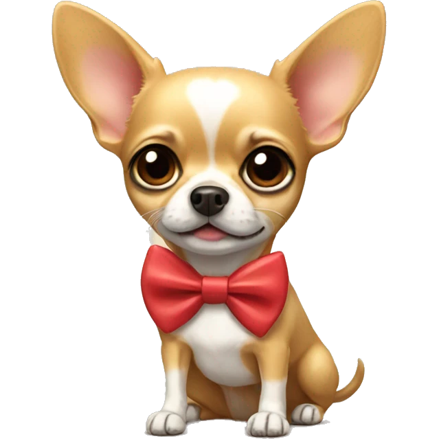 Chihuahua with a bow emoji