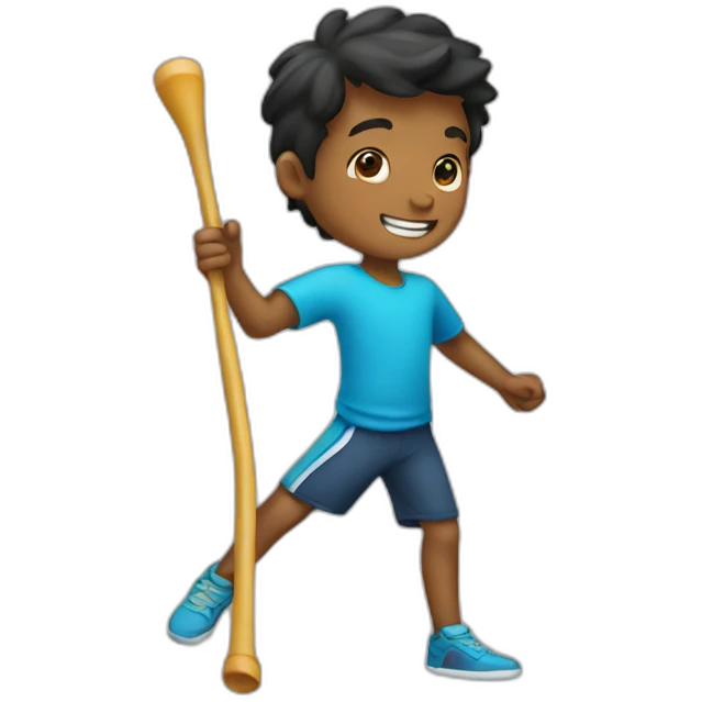 boy twirling baton emoji