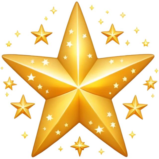 shiny sparkling star cluster emoji