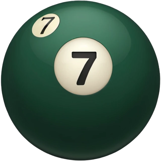 Pool table back ball with the number 7  emoji