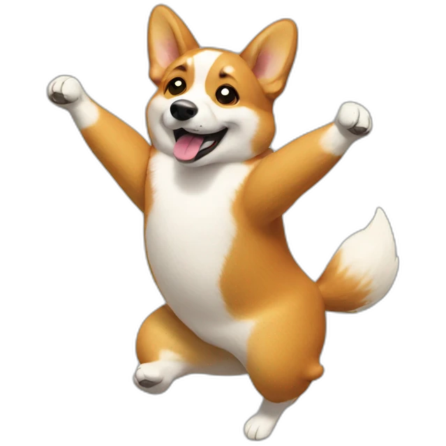 dancing corgi emoji