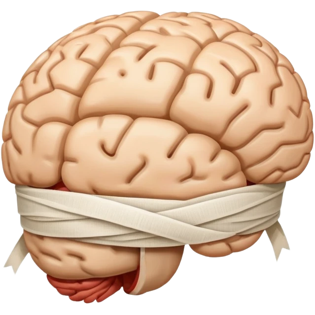 brain wrapped with a bandage emoji