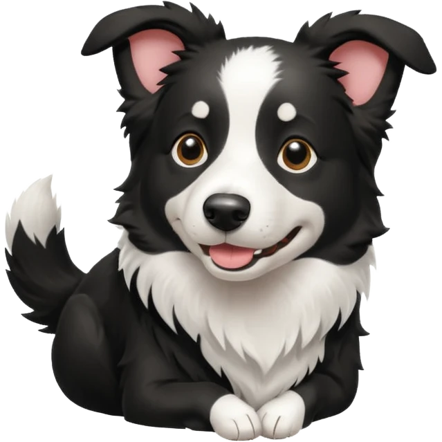 Perro border collie feliz emoji