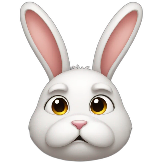 sad rabbit sad emoji