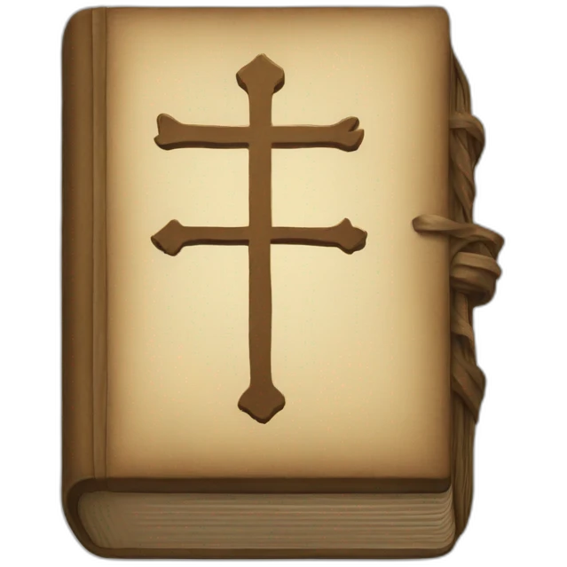 Bible with face emoji
