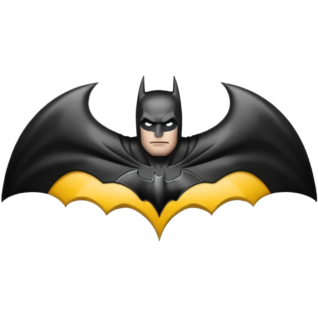 Batman logo. Full black emoji