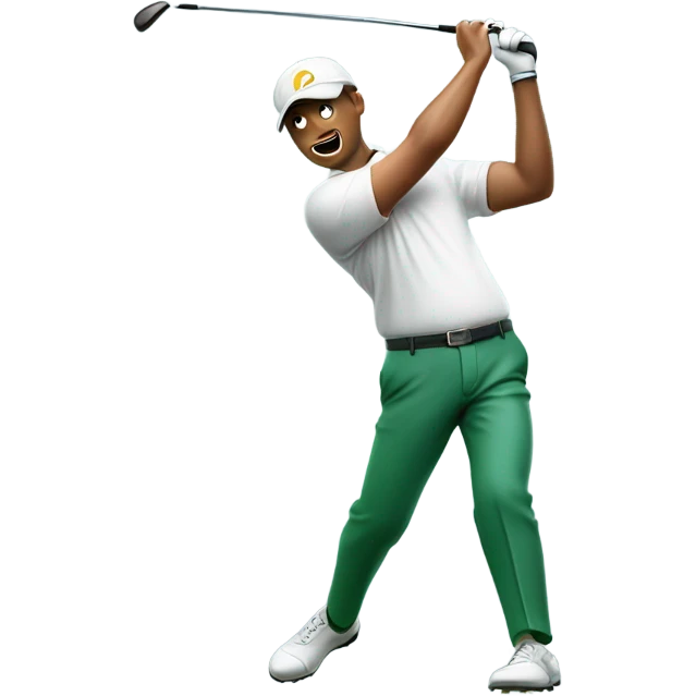 Guy hitting golf ball very far emoji