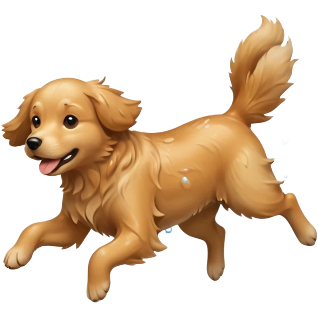 dog diving emoji