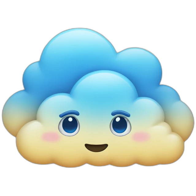 blue cloud emoji