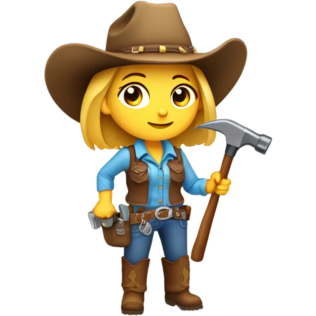 white cowgirl geologist  emoji