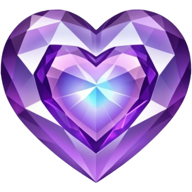 purple heart with a crystal effect emoji