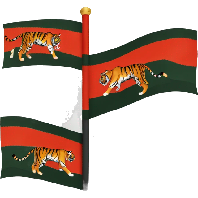 A red flag with a tigers face : tamil eelam flag emoji