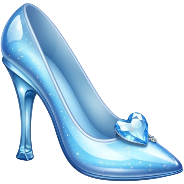 glass slipper themed heart emoji