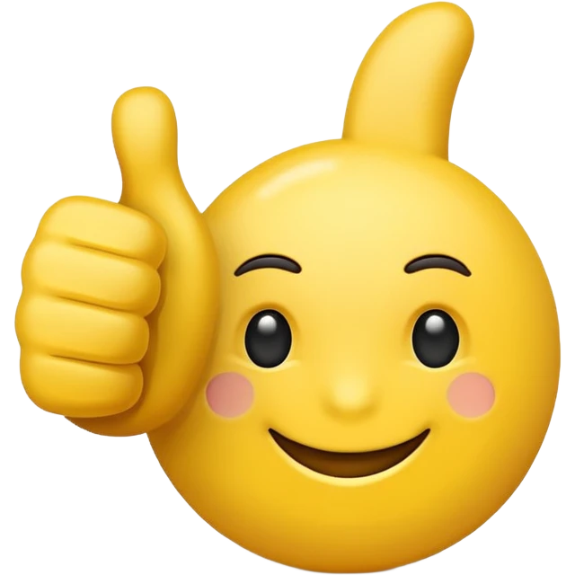 thumbs up emoji, positive and bold emoji