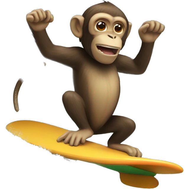 Monkey surfing  emoji