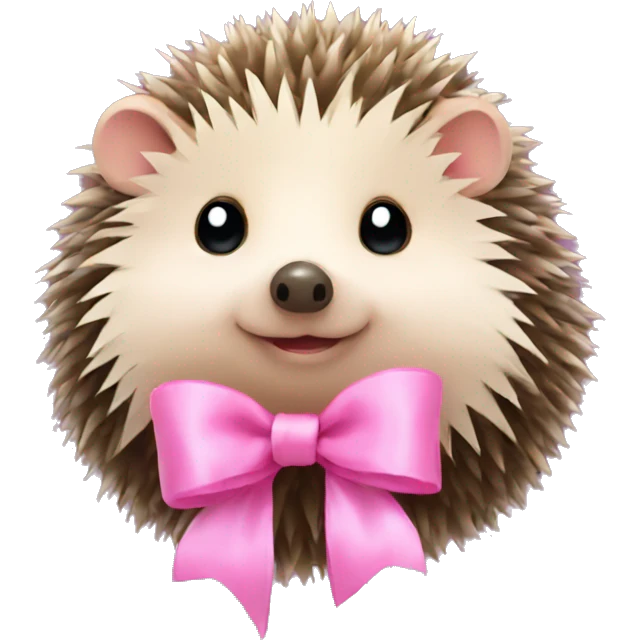 hedgehog with a pink bow emoji