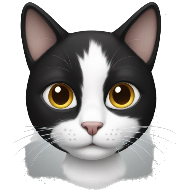 Black and white cat emoji