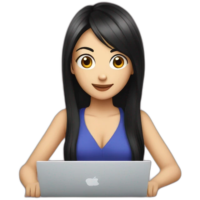 nico-robin-with-a-macbook emoji