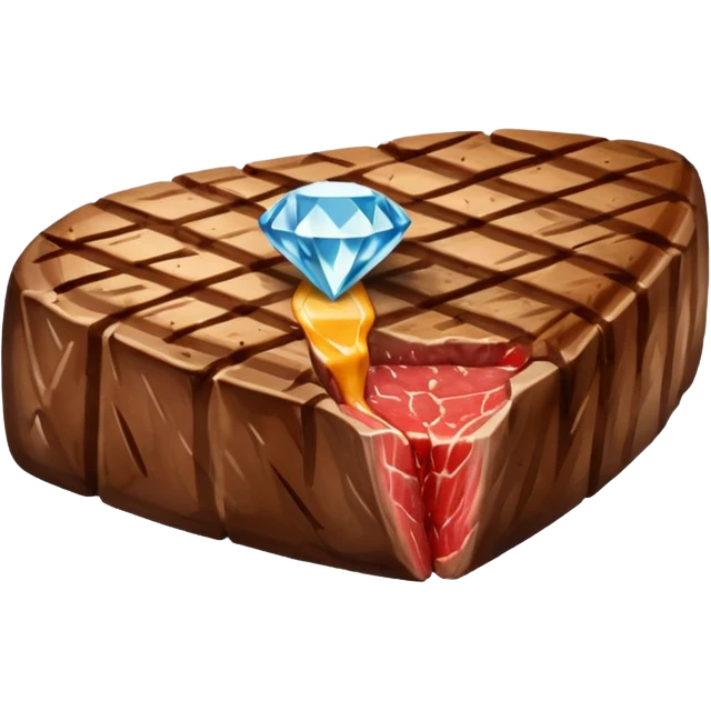 алмазный стейк, no background emoji