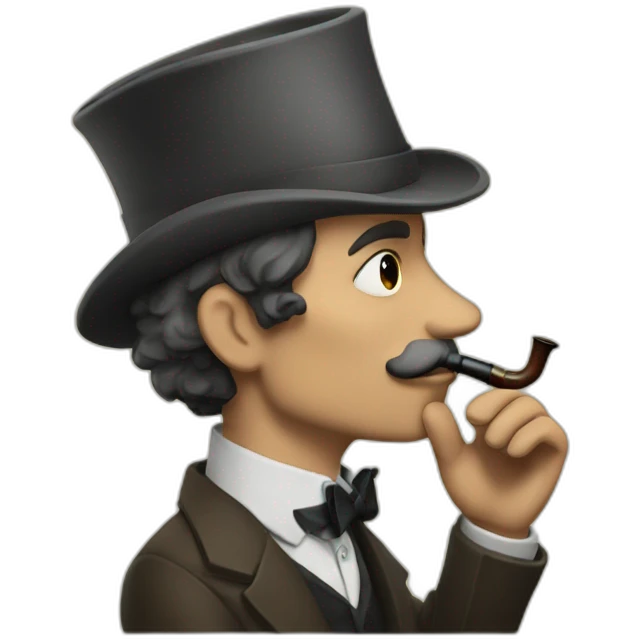Sherlock Holmes smoking a pipe emoji