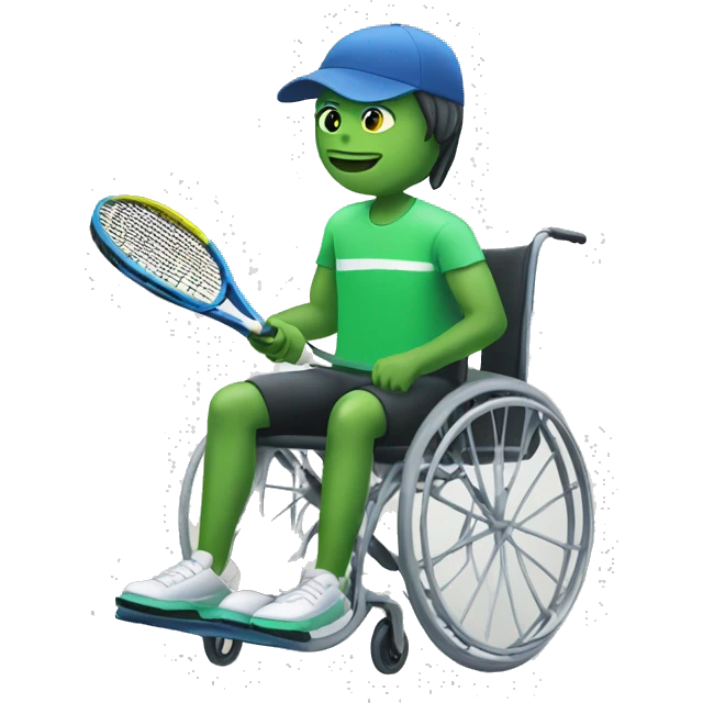 Person playing tennis in a wheelchair emoji
