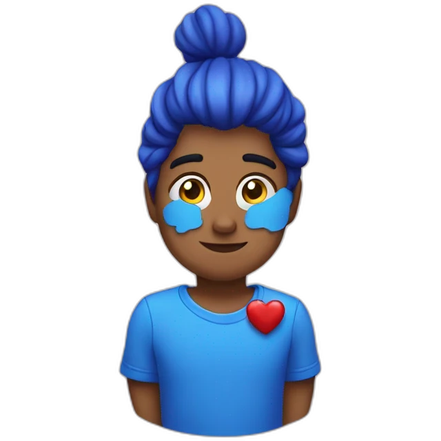 Emoji con corazón azul emoji