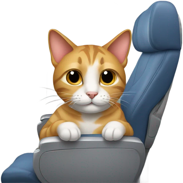 Cat on plane emoji