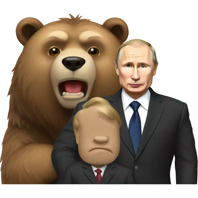 Putin with bear emoji