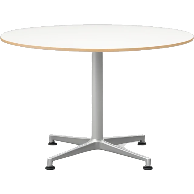 white Eames Universal Base Round Table emoji