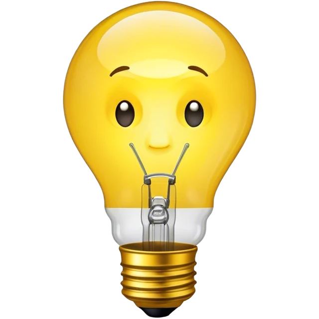 lightbulb emoji with a thinking face emoji