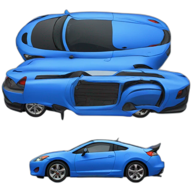 Mitsubishi eclipse blue emoji