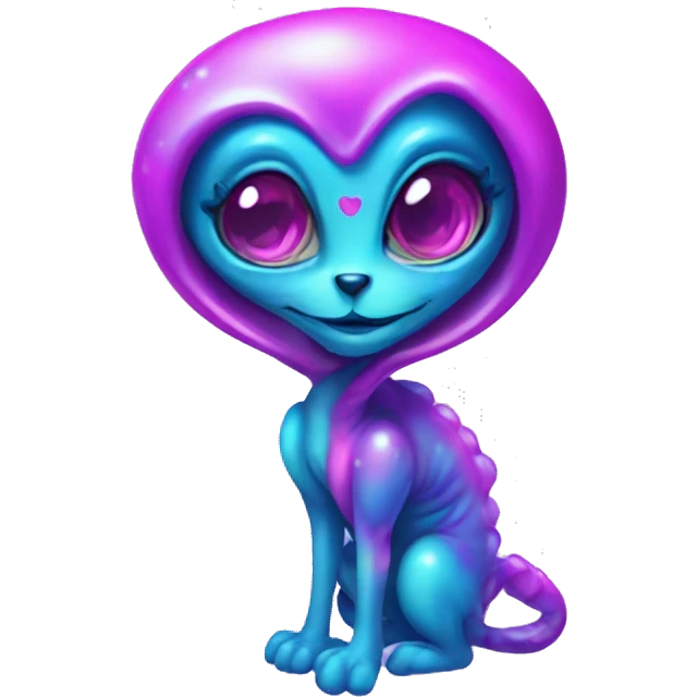 lisa frank alien emoji