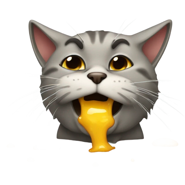 Vomiting cat emoji