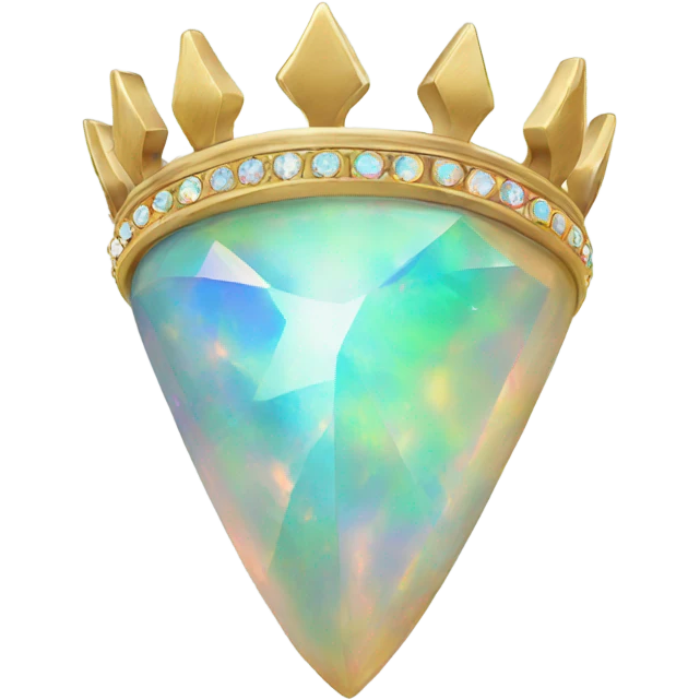 opal gemstone crown emoji
