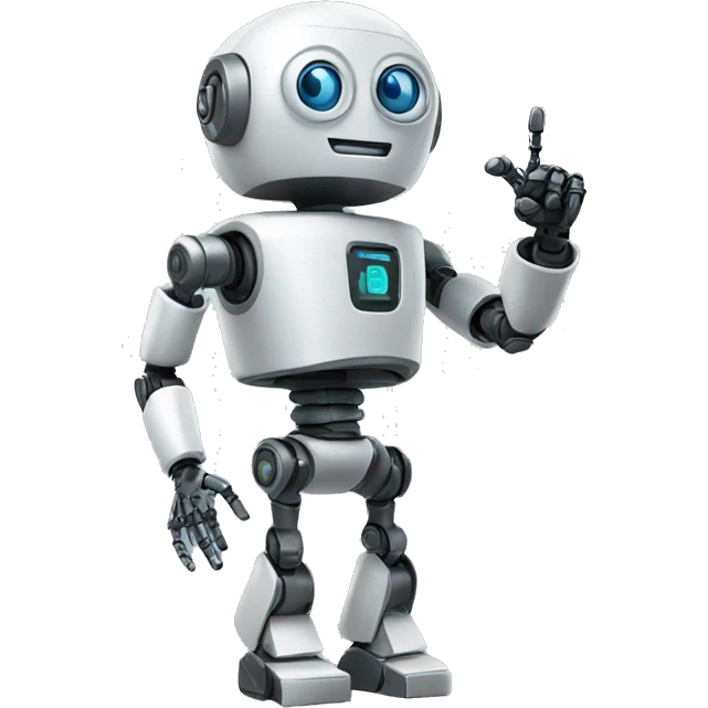 Robot Pointing down emoji