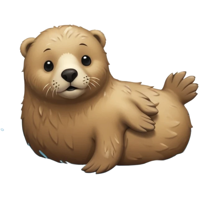 white seal and brown bear emoji