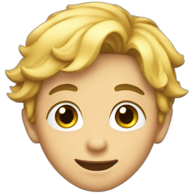 A flirting boy emoji