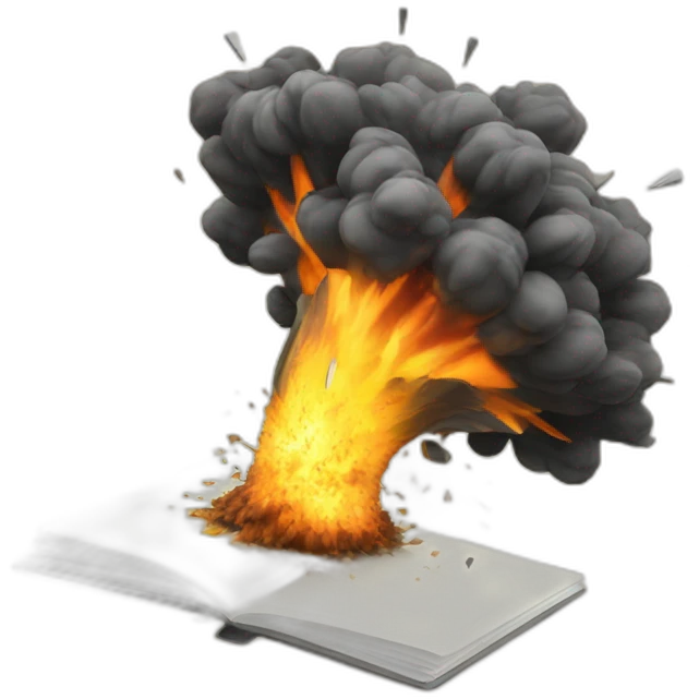 Exploding notebook emoji