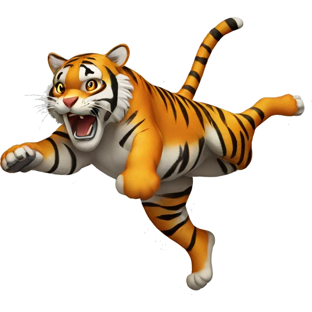 tiger jumping emoji