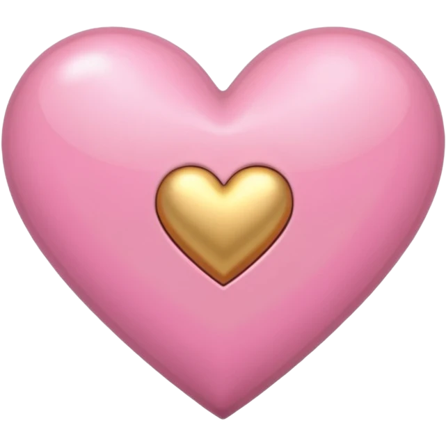 A half pink heart and half golden heart emoji emoji