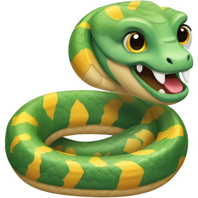Friendly snake emoji