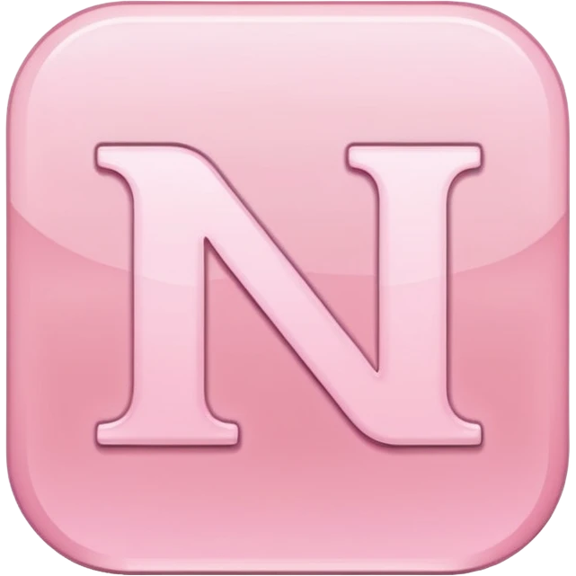 Netflix aesthetic "N" logo in pastel pink emoji