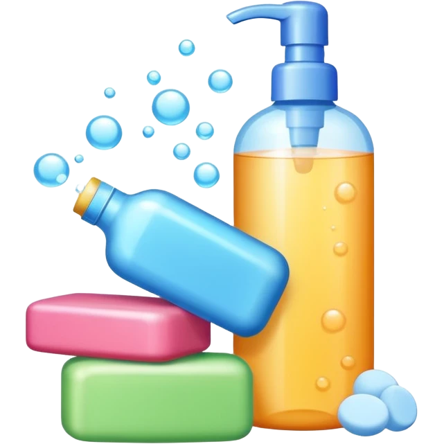 Soap and kids shampoo emoji