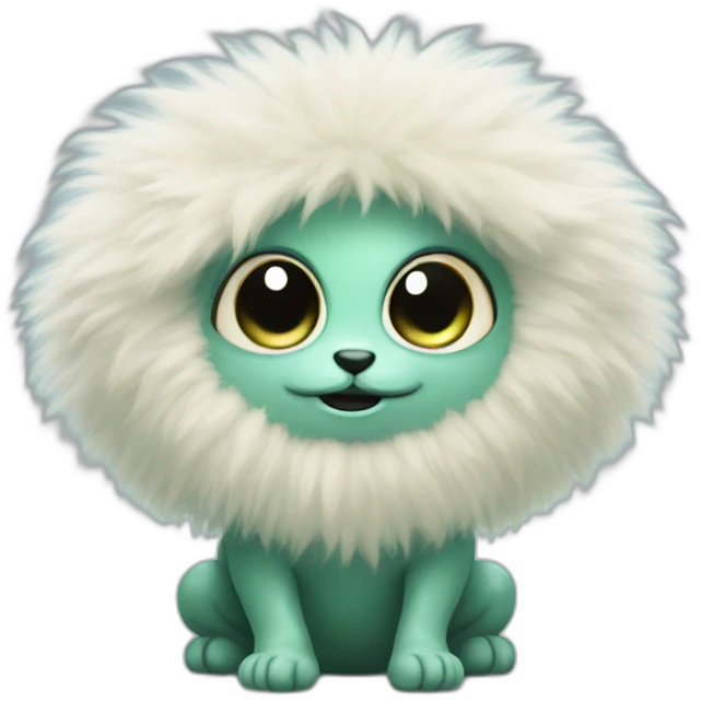 cute fluffy alien emoji