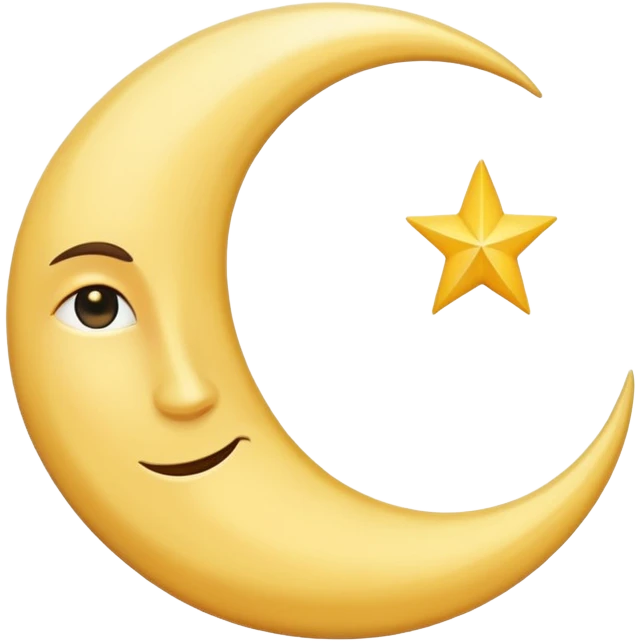 Cut moon emoji