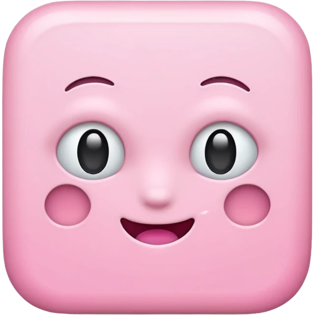 simple girly pink square emoji