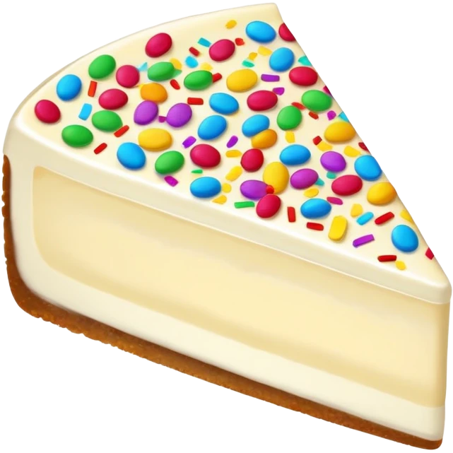 Confetti cheesecake slice  emoji
