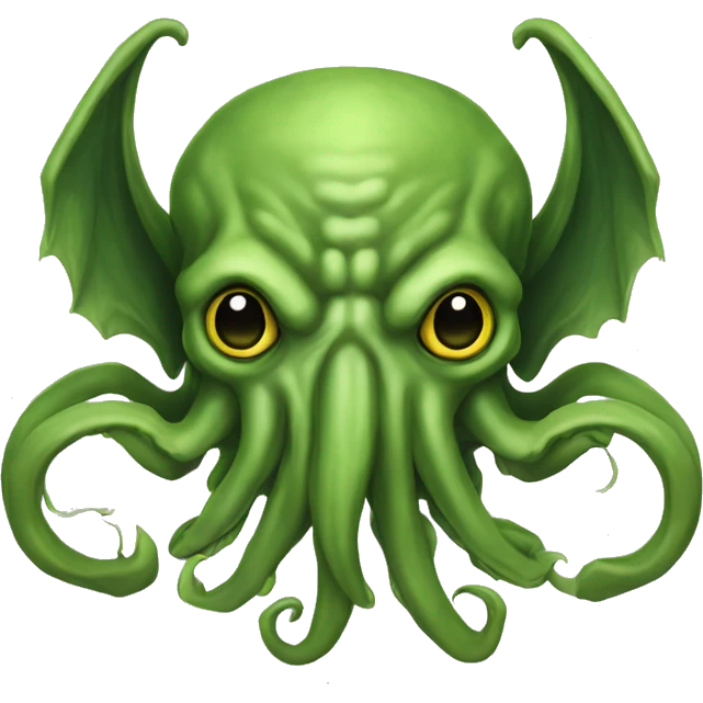 2 Cthulhu, a Cthulhu yellow and  a Cthulhu green emoji